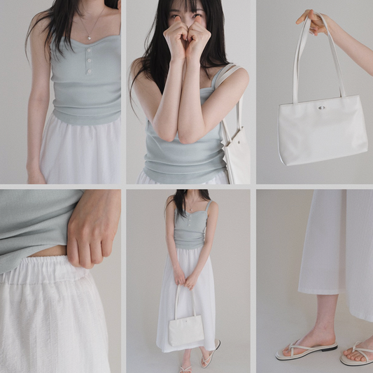 ｜SLOWAND｜ # SLOWMADE Button Cap Sleeveless