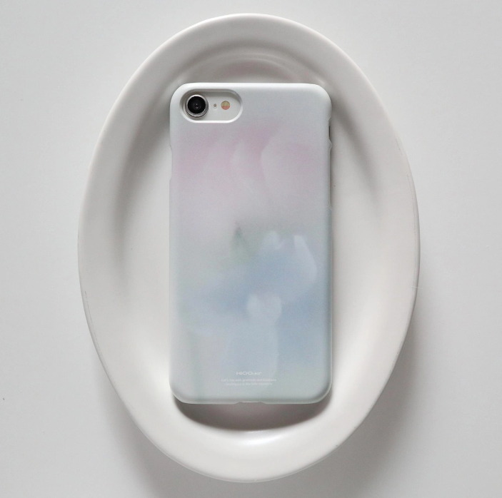 ｜hioo.kr｜ Soft Delphinium & Ranunculus 02 Matte Hard Phone Case