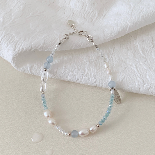 ｜SOYE PI-NE｜ Water Pearl Silver Bracelet