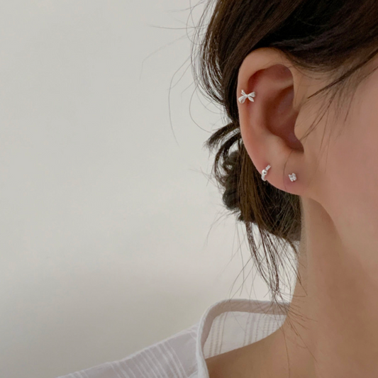 ｜DUNGEUREON｜ ｜925silver｜ Katie Ribbon Earrings Set
