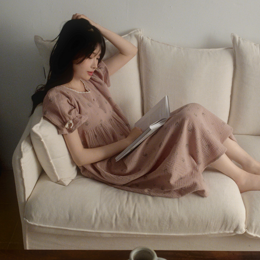 ｜Juuneedu｜ Melrose Cotton Short Sleeve OPS Pyjama