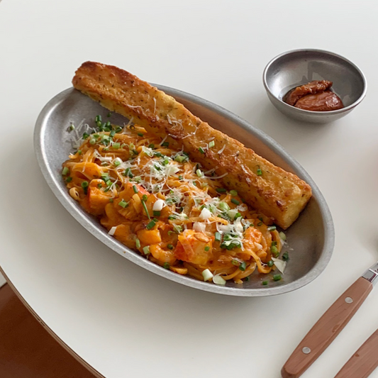 ｜SINON SHOP｜ Agueda Vintage Stainless Steel Oval Deep Plate