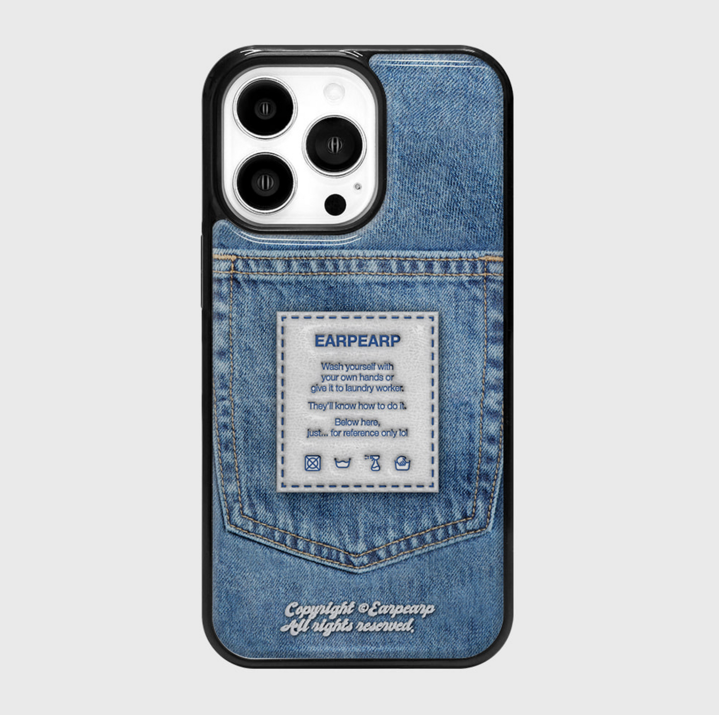 ｜earp earp｜ Denim Pocket BLUE Epoxy Phone Case