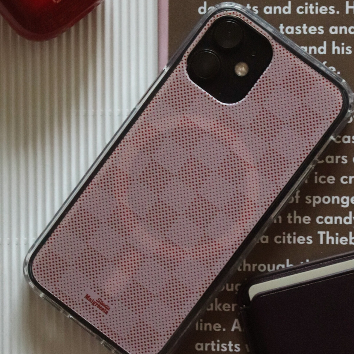 ｜Malgrecela｜ Magsafe Clear Case - Pink Dot
