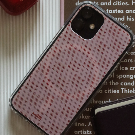 ｜Malgrecela｜ Magsafe Clear Case - Pink Dot