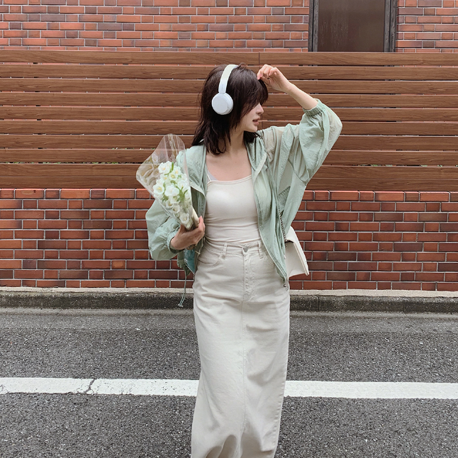 ｜SLOWAND｜ # SLOWMADE Summer Vintage Denim Long Skirt