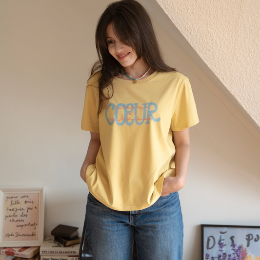 ｜HOTEL PARIS CHILL｜ Paper Heart T-Shirt (Vanilla)