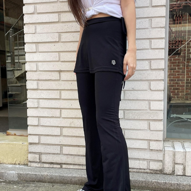 ｜muahmuah｜ Layered String Skirt Pants