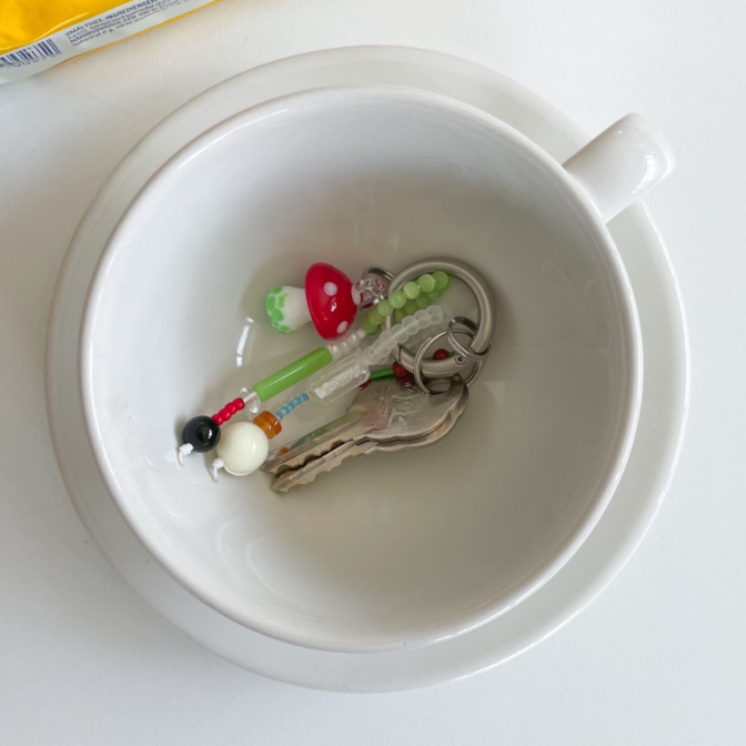 ｜mOzi｜ Pet Mushrooms - Odd Beads Gemstone Knot Keyring
