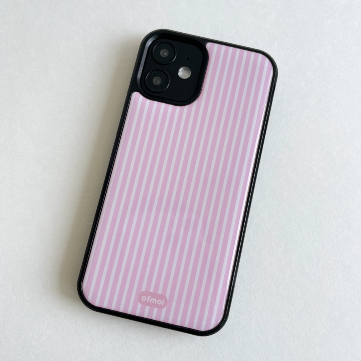 ｜ofmoi｜ Pink Stripe Epoxy Phone Case