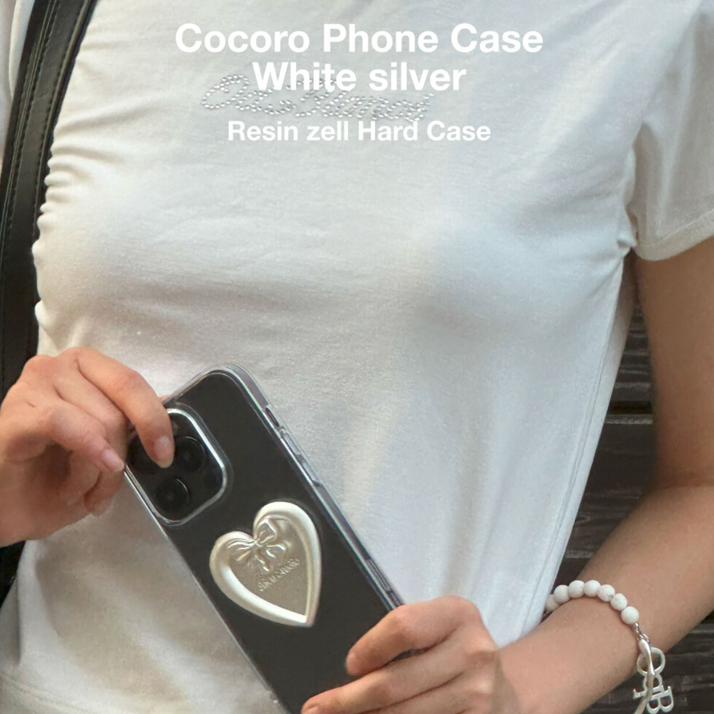 ｜Aicu Studio｜ Cocoro Phone Case (White Silver) (PRE-ORDER)