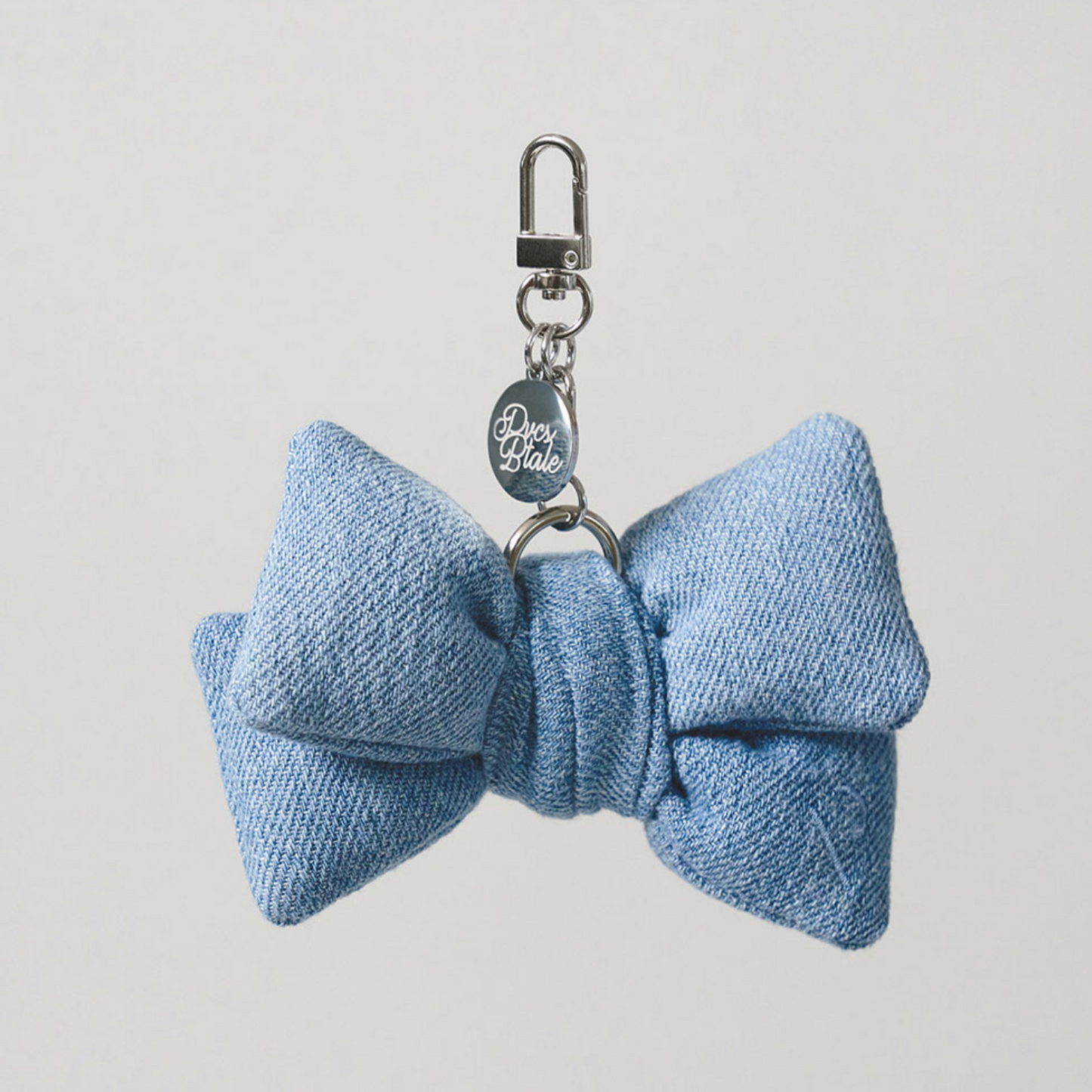 ｜PVCS｜ PVCS x Bloomingtale Ribbon Denim Keyring (Light Blue Denim)