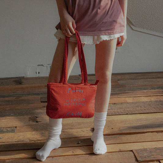 ｜HOTEL PARIS CHILL｜ Paper Heart Puffer Bag (Chilli)