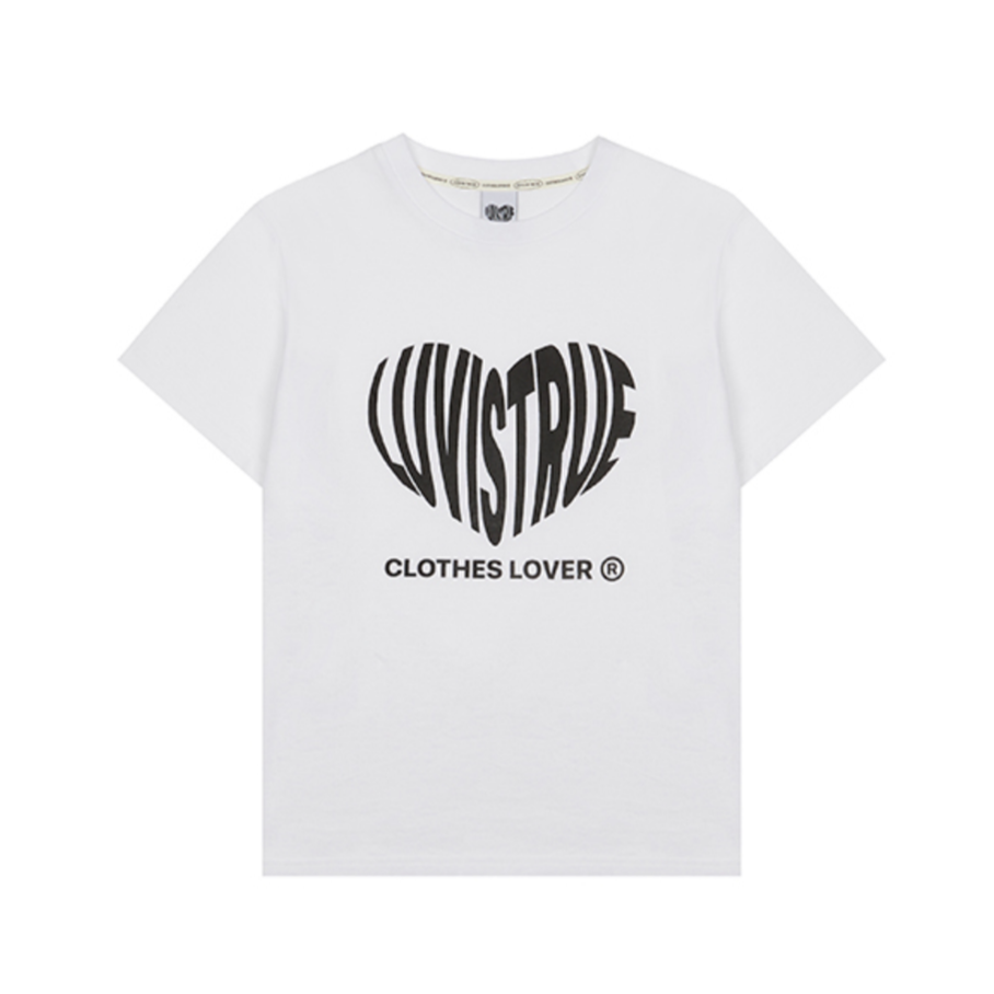 ｜LUVISTRUE｜ SU HEART LOGO TEE (WHITE)