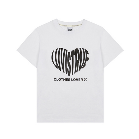 ｜LUVISTRUE｜ SU HEART LOGO TEE (WHITE)