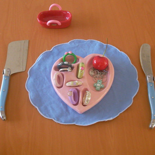 ｜nff｜ Ceramic Heart Mix Holder Powder Pink