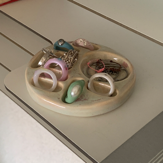 ｜nff｜ Ceramic Round Mix Holder Rose Beige