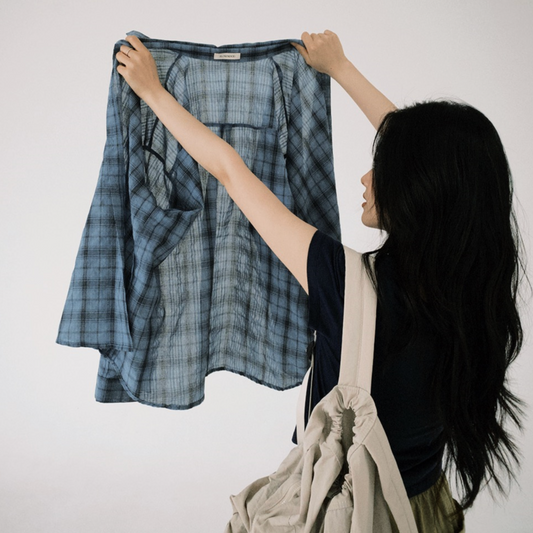 ｜SLOWAND｜ #SLOWMADE Mannish Check Shirt