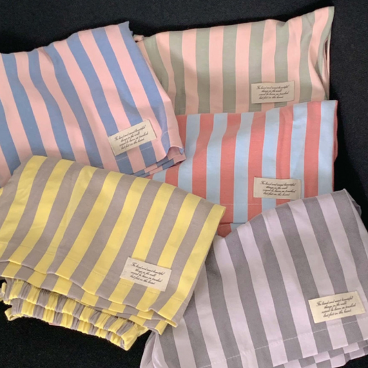 ｜little sloth｜ Homewear Couple Label Stripe Pants