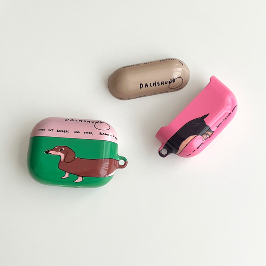 ｜3MONTHS｜ Dachshund Airpods Case
