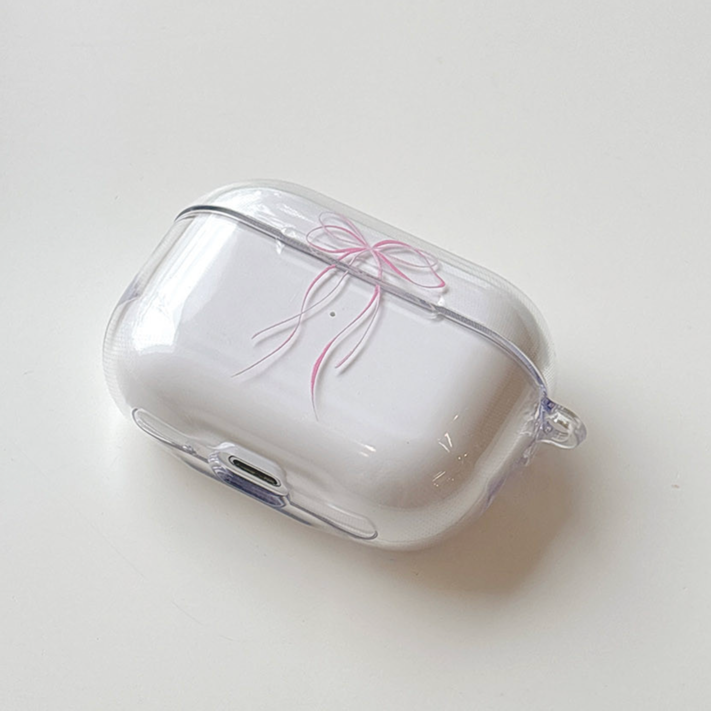 ｜Romantic Mood｜ Ribbon Tie Airpods Clear Case
