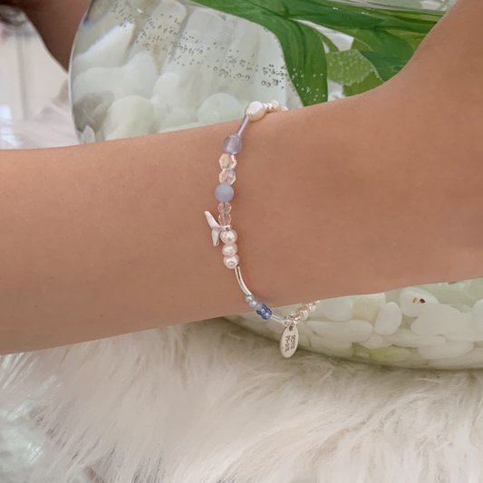 ｜SOYE PI-NE｜ Dolphin Water Blue Freshwater Pearl Bracelet