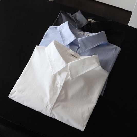 ｜SLOWAND｜ # SLOWMADE Men's Fit Real Over Half-Shirt