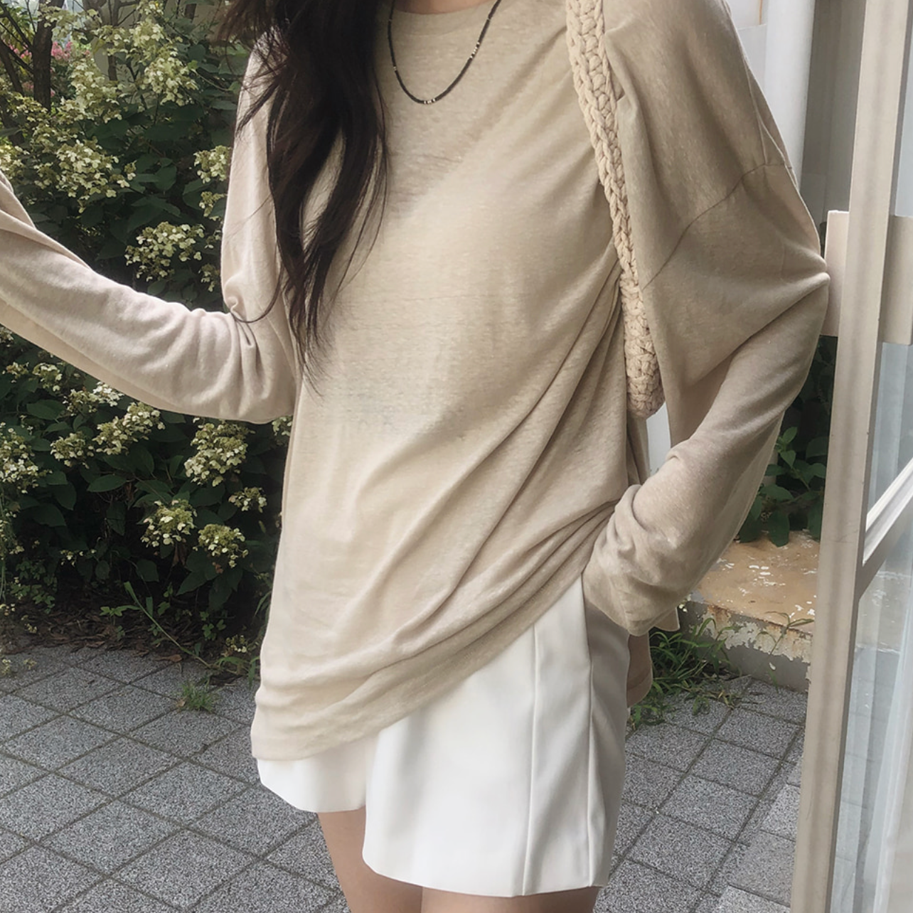 ｜SLOWAND｜ # SLOWMADE Pullover Sweatshirt Linen T-shirt