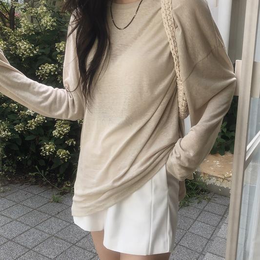 ｜SLOWAND｜ # SLOWMADE Pullover Sweatshirt Linen T-shirt