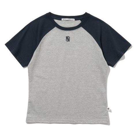 ｜ROCCI ROCCI｜ Classic Symbol Raglan T-shirt ｜MELANGE GREY｜