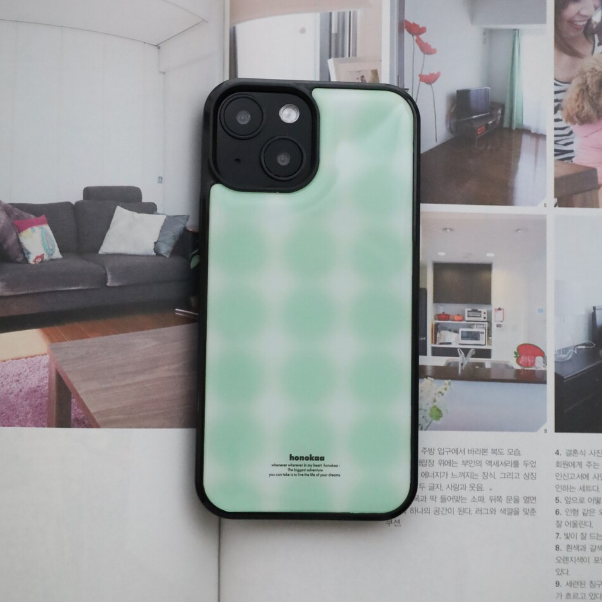 ｜honokaa｜ MINT SPREAD Epoxy Phone Case