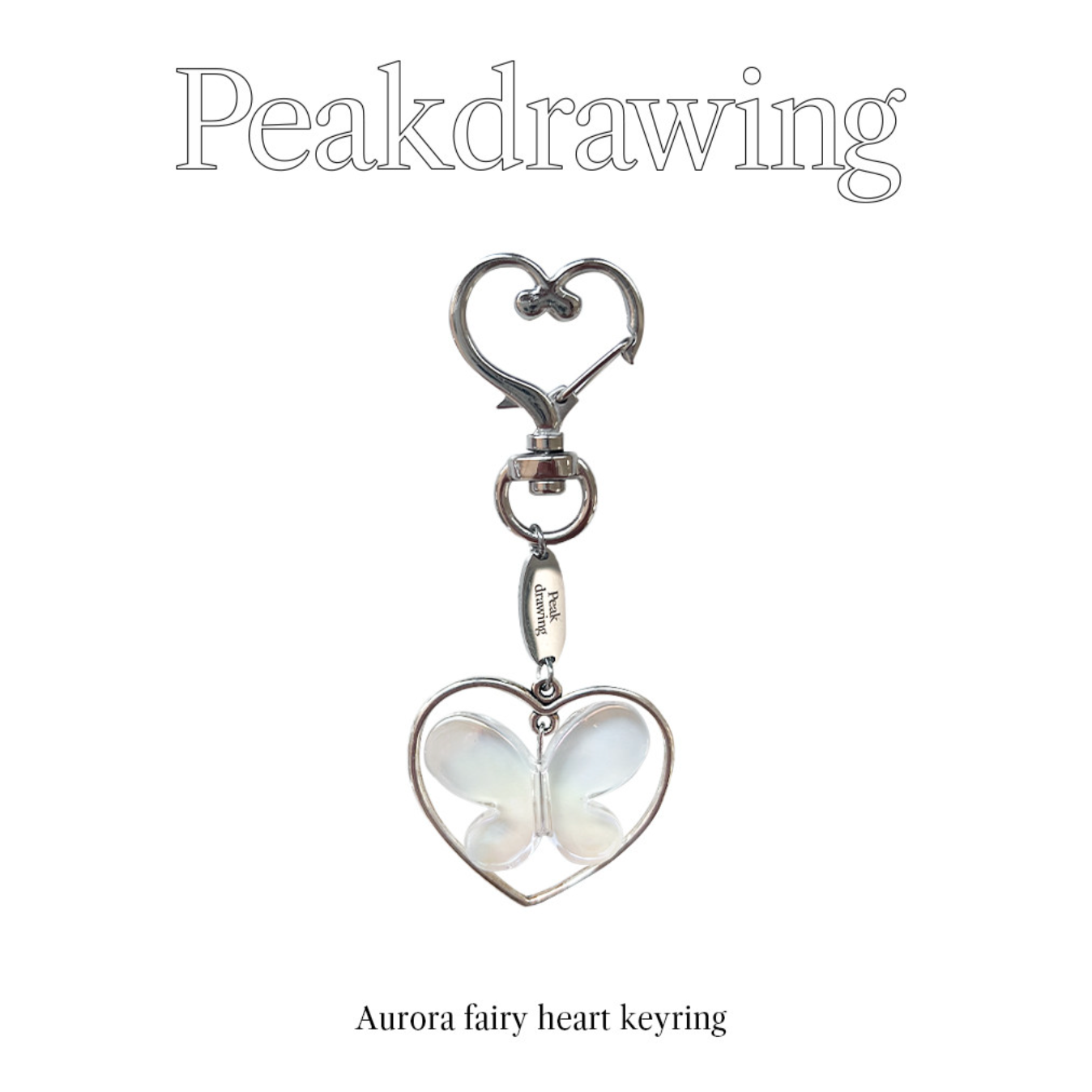 ｜Peakdrawing｜ Aurora Fairy Heart Keyring
