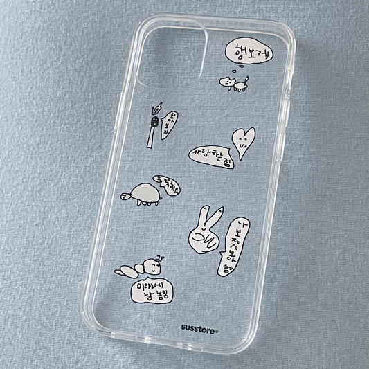 ｜SUSSTORE｜ 아무말 말풍선 Jelly Hard Case