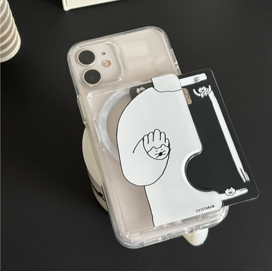 ｜SUSSTORE｜ Muji Logo Card Slot + MagSafe Phone Case Set