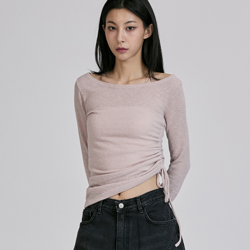 ｜CHICKS｜ LTT Side Ribbon T-Shirt