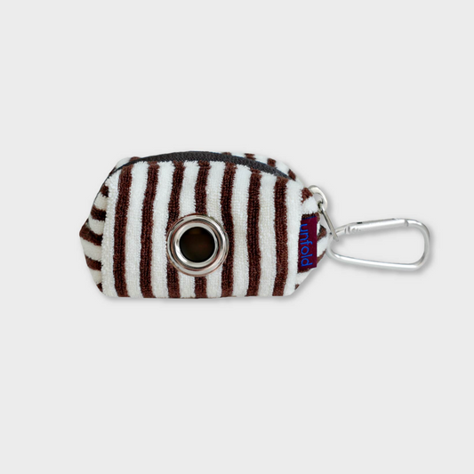 ｜unfold｜ Stripe Terry Poop Bag (Brown)