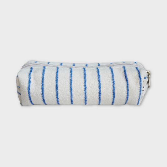 ｜unfold｜ Stripe Terry Pencil Pouch (Blue)