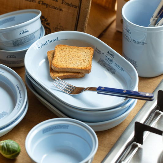 ｜momur｜ ｜weekend 9｜ Meal Oval Bowl Sky Blue