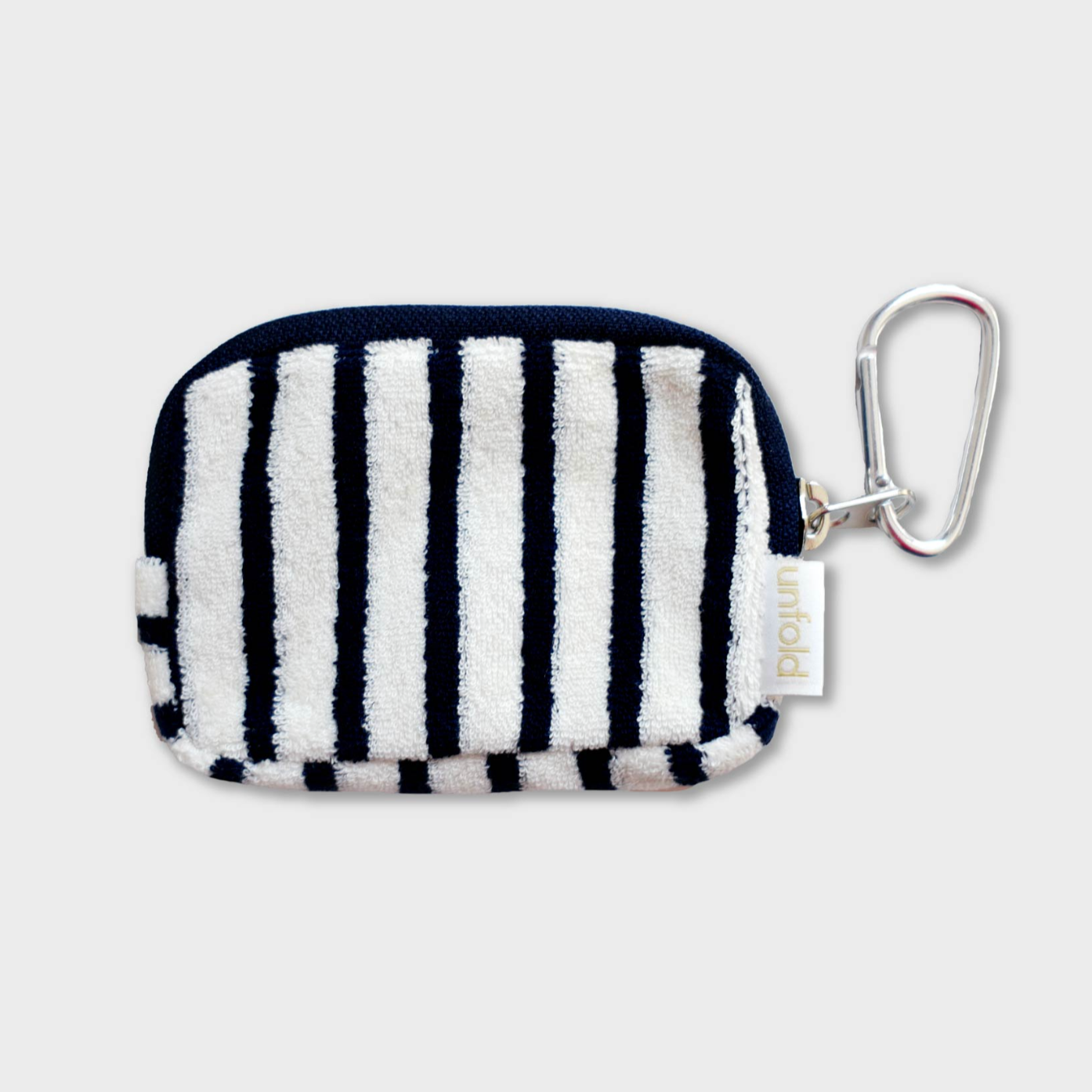 ｜unfold｜ Terry Card Case (Navy Stripe)