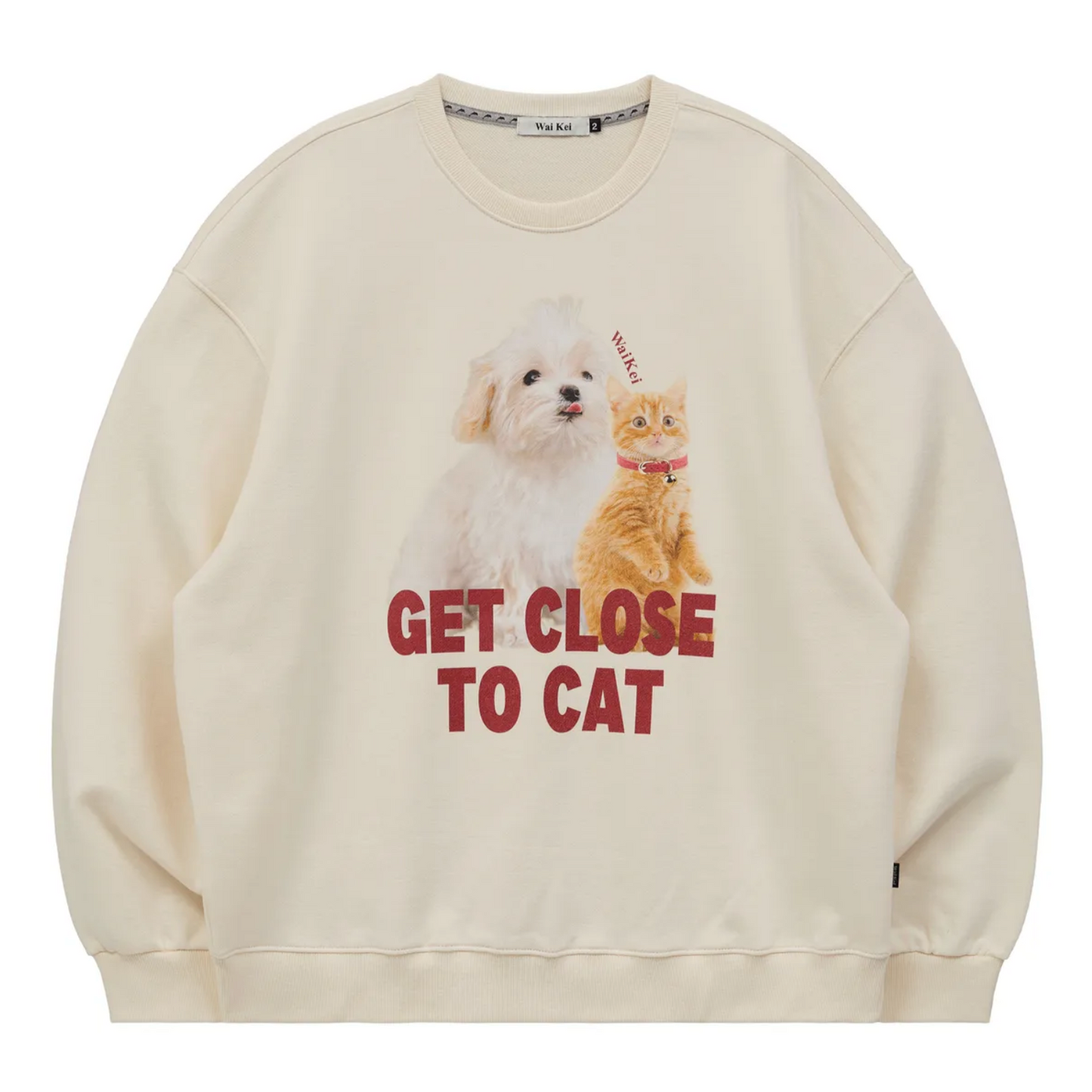 ｜Wai Kei｜ Maltese and Cheesecat Sweatshirt Ivory