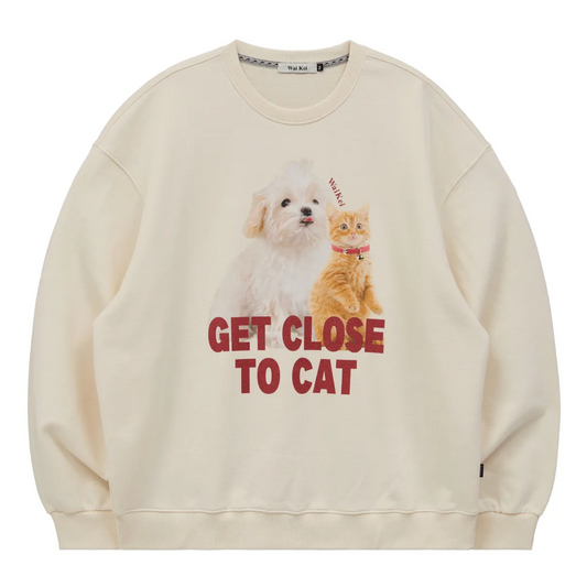 ｜Wai Kei｜ Maltese and Cheesecat Sweatshirt Ivory