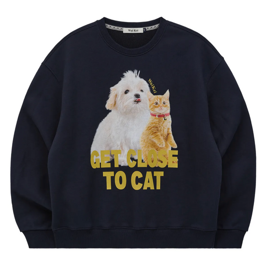 ｜Wai Kei｜ Maltese and Cheesecat Sweatshirt Navy