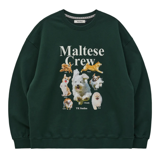 ｜Wai Kei｜ Maltese Crew Sweatshirt Green