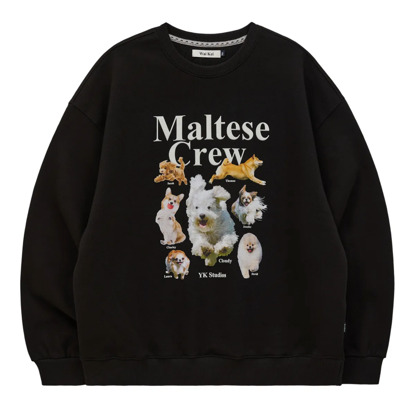 ｜Wai Kei｜ Maltese Crew Sweatshirt Black