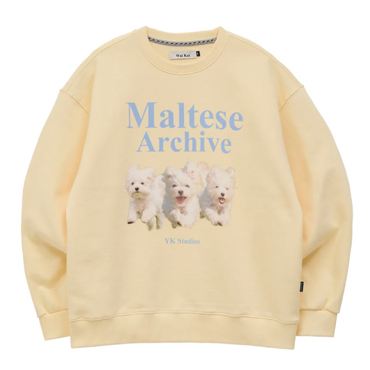 ｜Wai Kei｜ Maltese Archive Sweatshirt Light Yellow