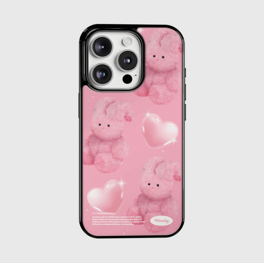 ｜THENINEMALL｜ Pink Heart Toy Windy Bumper Case