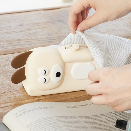 ｜Brunch Brother｜ Bunny & Puppy Silicon Pencil Case