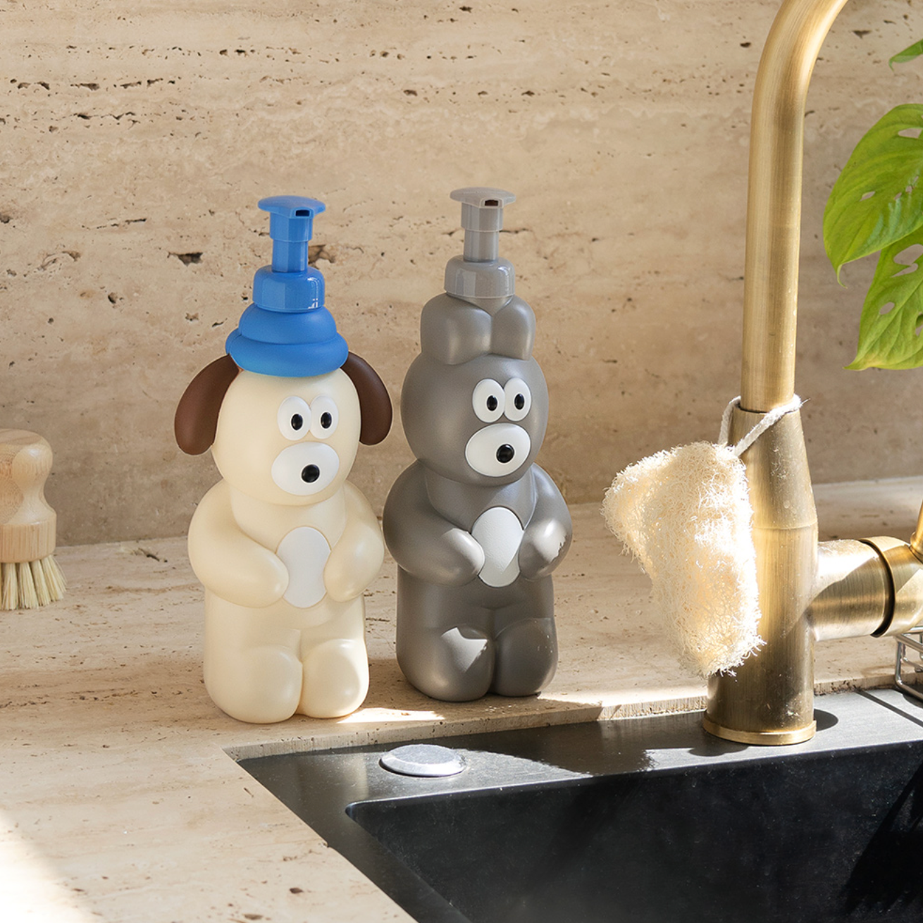 ｜Brunch Brother｜ Bunny & Puppy Dispenser 2P Set