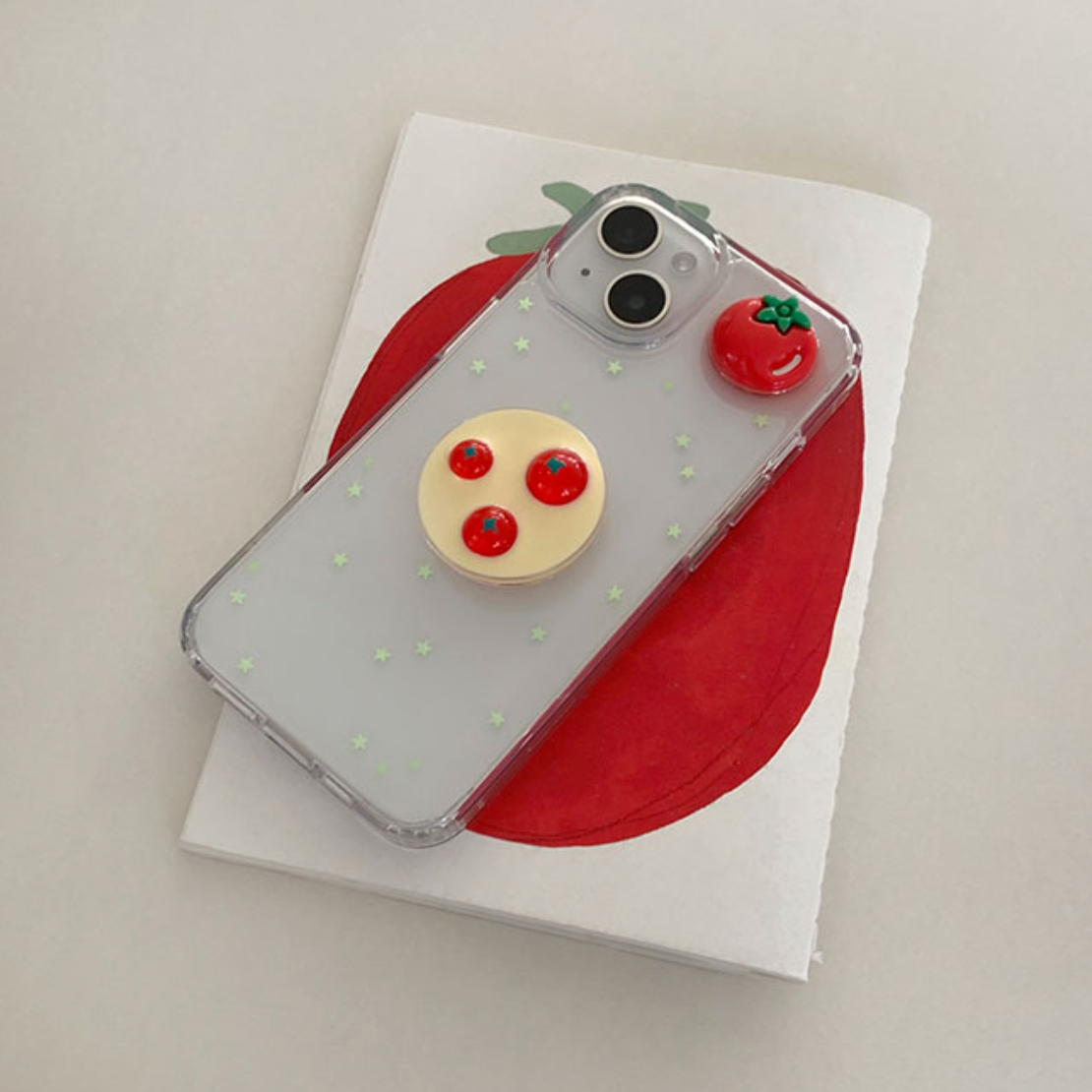 ｜Happy Go Lucky｜ Tomato  Resin Phone Case