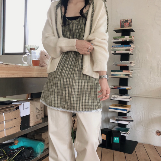 ｜VINVLE｜ Vintage Checkered Dress